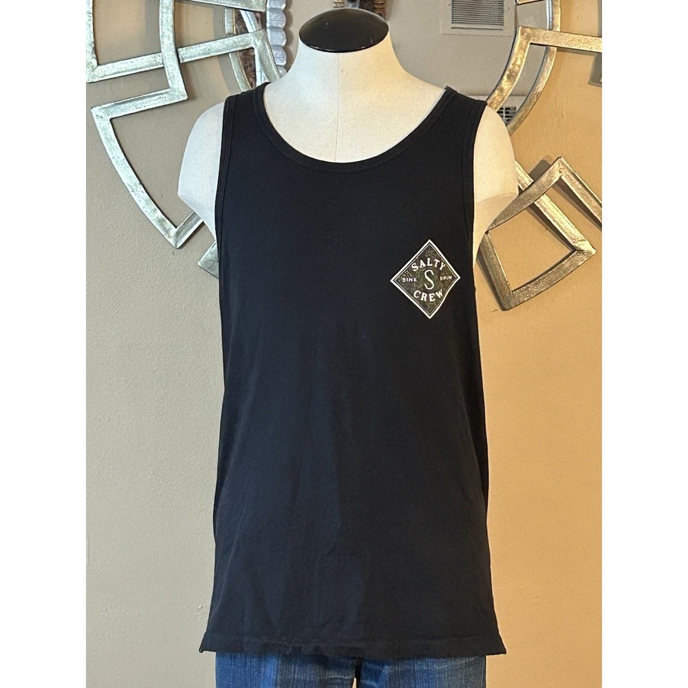 SALTY CREW Men's Small S Tank Top Sink Swim Black Sleeveless